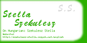 stella szekulesz business card